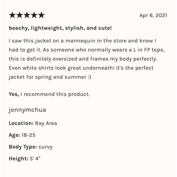 FREE PEOPLE LOUISA JACKET IVORY NWT LARGE - Picture 8 of 9